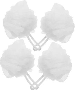 4pcs Exfoliating Loofah Sponge Soft Mesh Shower for Body Cleansing Bath Scrubber for Women Boys and Girls and Men Quick Production for Enhanced Bathing
