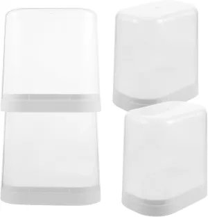 4pcs Transparent Action Figure Display Box Stackable Showcase for Collectibles Model Storage Case for Toys and Figurines Easy Access and Organization