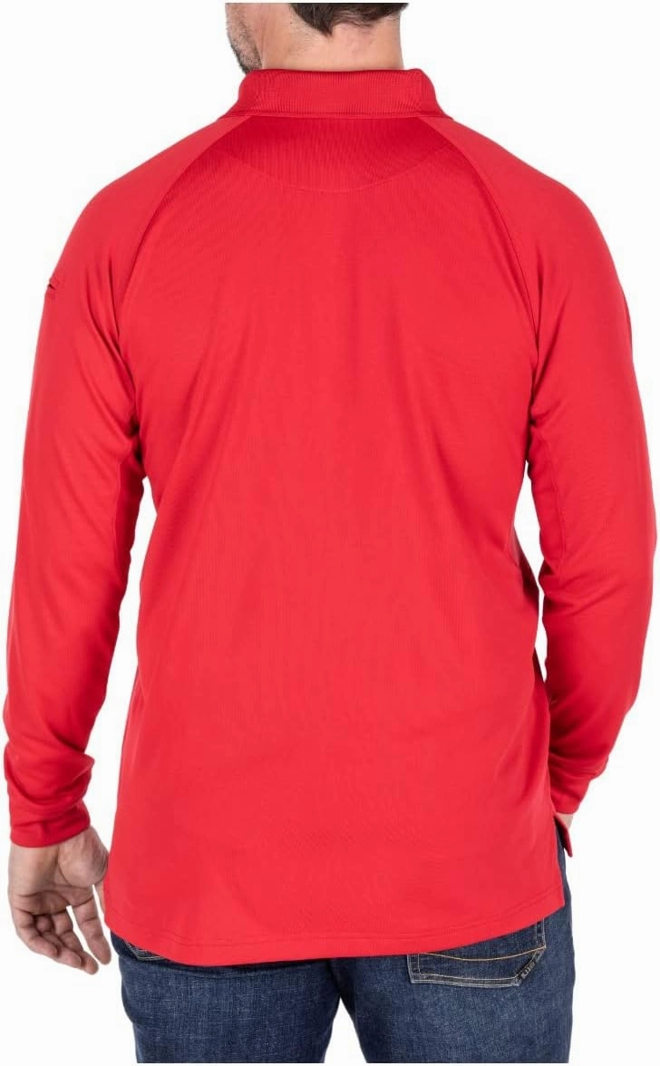 5.11 Tactical Men's Performance Long Sleeve Work Polo, 100% Polyester Fabric, Style 72049/72049T