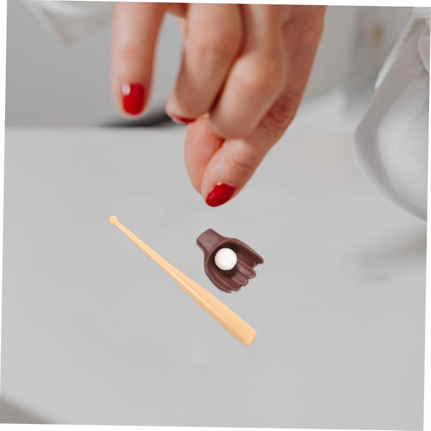 5 Sets Mini Baseball Bat Glove Ball Kit Miniature Sports Toys for Role Playset for Dollhouse Decor