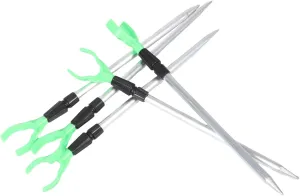5Pcs Fishing Rod Holder Aluminum Alloy Telescopic Stand for Stable Ground Support Outdoor Bank Fishing Travel and Sea Fishing