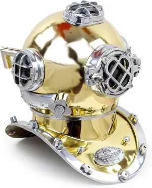 6" Scuba Diving Nautical Helmet | Maritime Ship's Decorative Helmet | Nagina International (6 Inches, Aluminum Nickel)