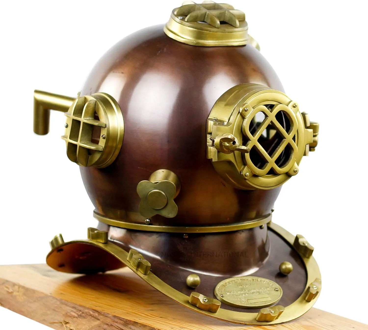6" Scuba Diving Nautical Helmet | Maritime Ship's Decorative Helmet | Nagina International (6 Inches, Scutter Brown)