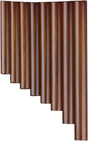 8 Pipes Natural Bamboo Mini Portable Pan Flute Chinese Traditional Musical Instrument Brown Pan Pipes Easy to Learn (Right Hand)