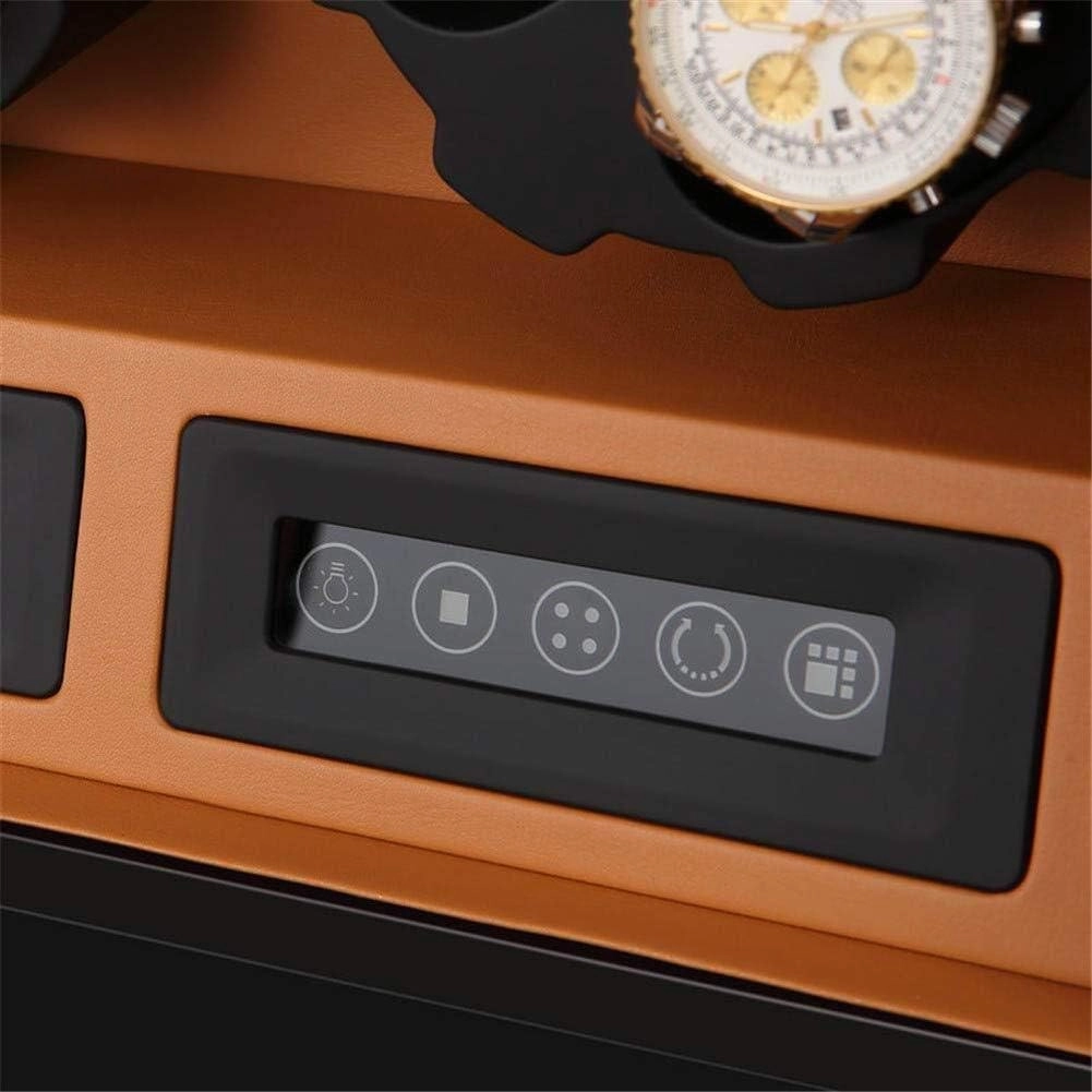 8 5 Watches Automatic Watch Winder Lntelligent Touch Screen with Drawer Wood Box 8 Modes 2 Power Supply Mode-30.6×18.6×48.8Cm,Black