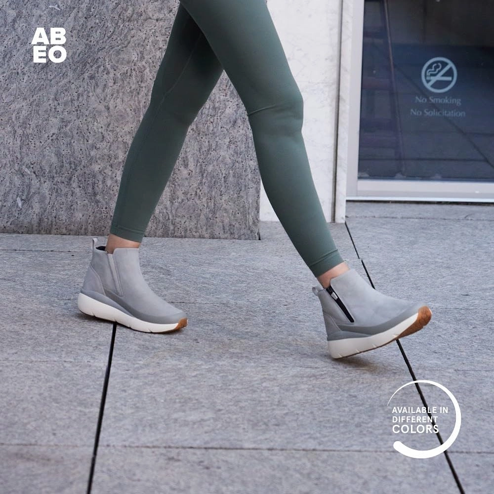ABEO MXV Shift Zip Booties for Women | Fall Boots for Women | Water Resistant Leather | Built-In Orthotic Insole