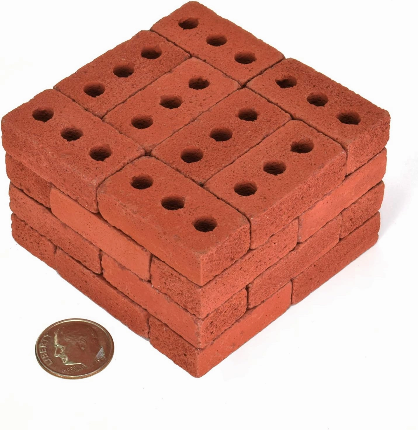 Acacia Grove Mini Red Bricks, 1:6 Scale (32 Pack)