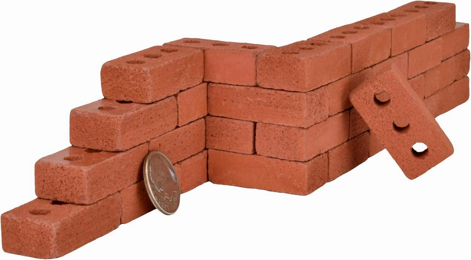 Acacia Grove Mini Red Bricks, 1:6 Scale (32 Pack)