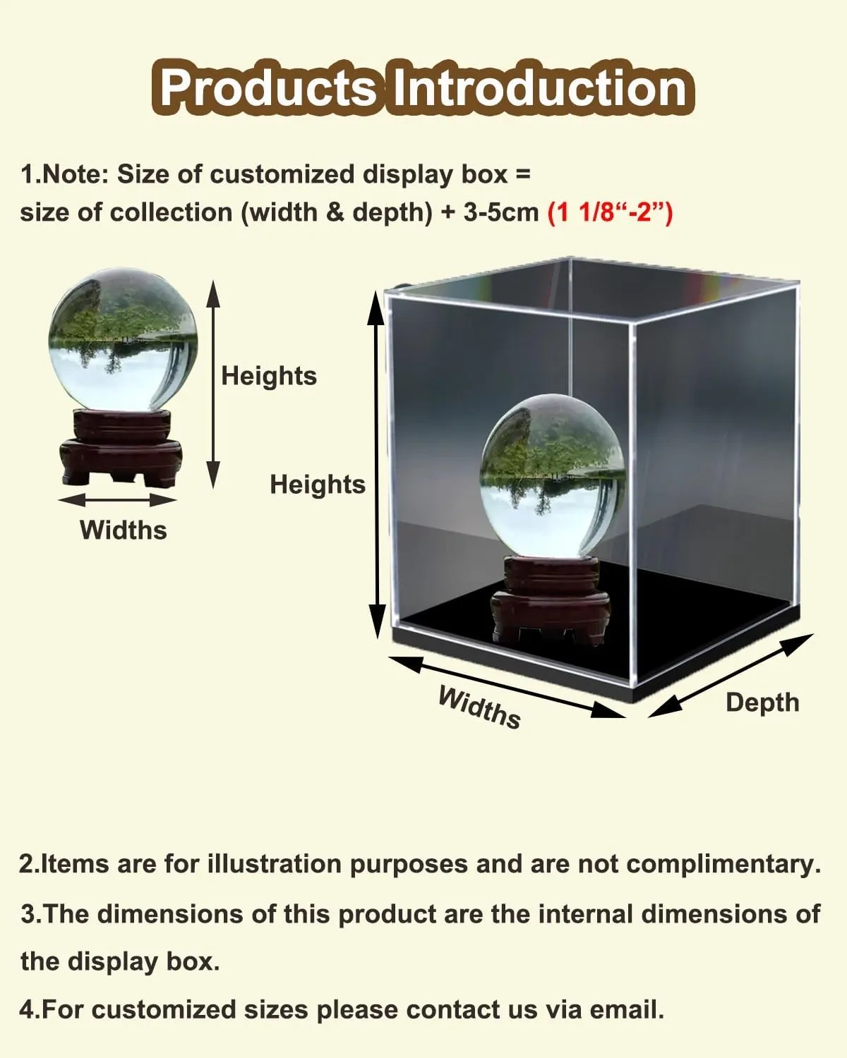 Acrylic Display Case Tall Narrow Display Box for Diorama Model, Stackable Acrylic Showcase Cabinet with Black Base, Clear Action Figures Storage Bins for Toys Lovers(10x10x30cm(4x4x12in))