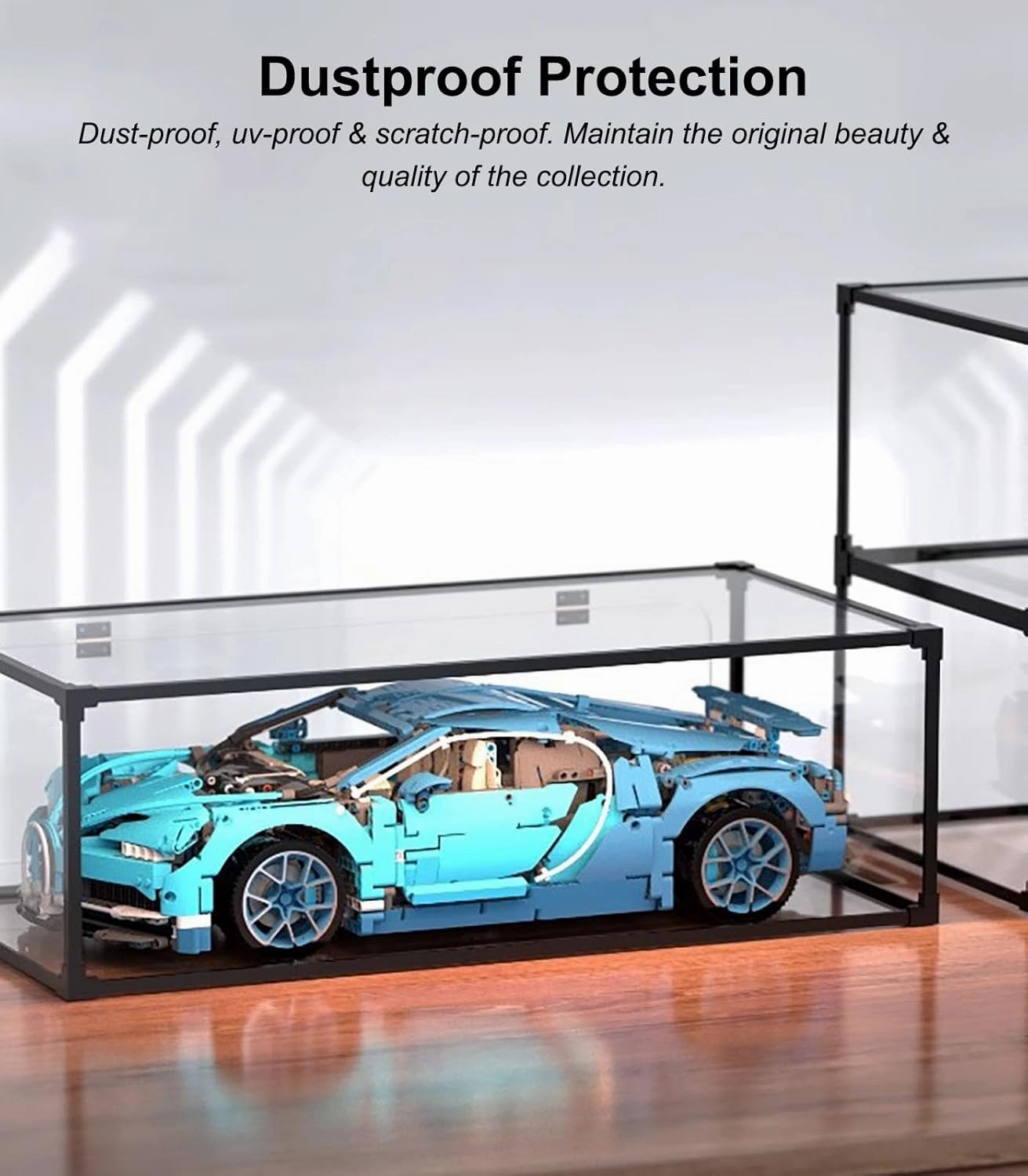 Acrylic Display Case Dustproof Rectangular Cube Showcase, Clear Acrylic Box Storage Containers UV Protected, Small Plastic Display Bins Alternative Glass Case(25x15x15cm(10x6x6in))