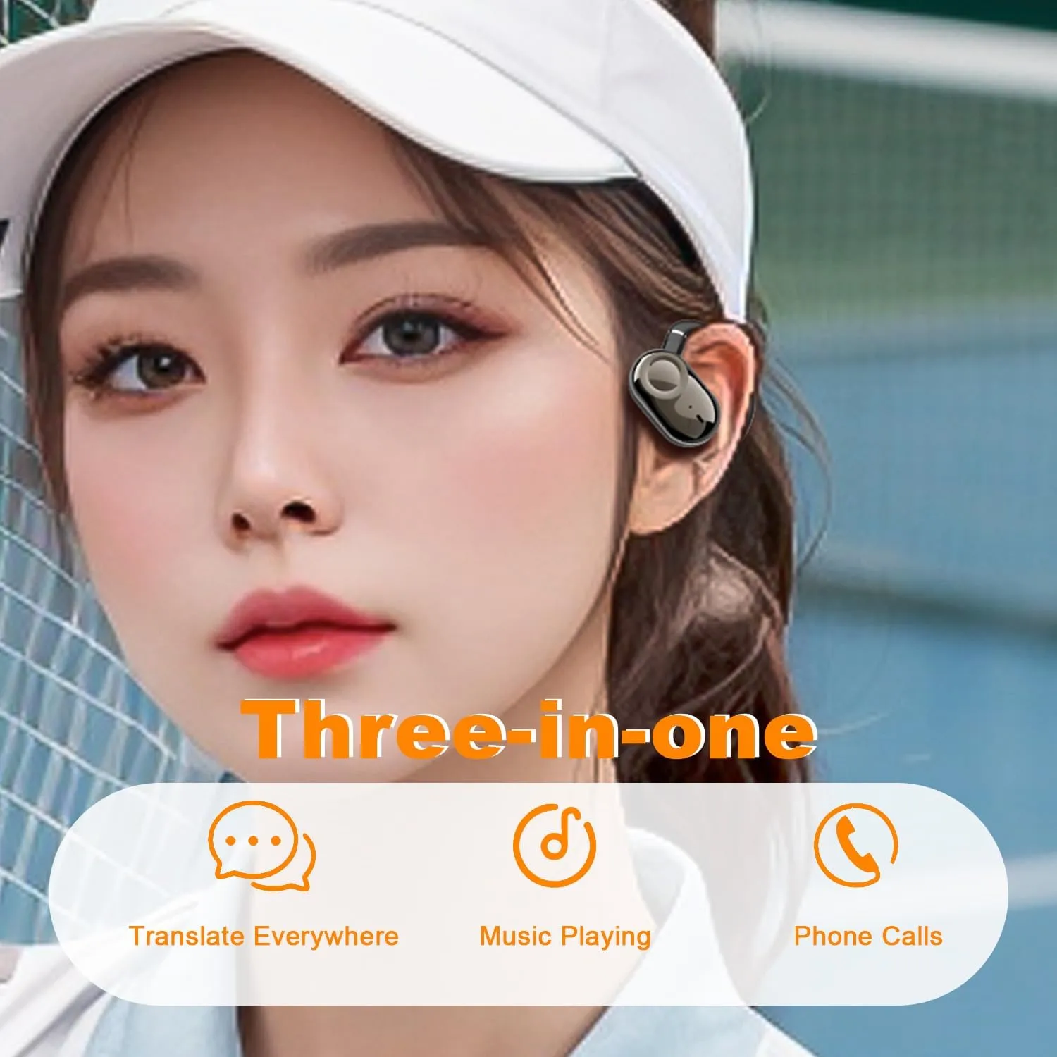 AI Translation Earbuds Real Time 144 Languages, 3-in-1 Open Ear Wireless Bluetooth Translator Earbuds, Audifonos Traductores Inglés Español, Simultaneous Translating Device