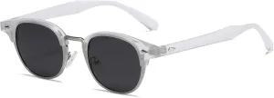 AIEYEZO Polarized Sunglasses for Men Women Classic Semi-Rimless Frame Sun Glasses Fashion Retro Designer Shades