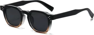AIEYEZO Retro Sunglasses for Womens Mens Square Thick Framed Shades Trendy Vintage Sun Glasses