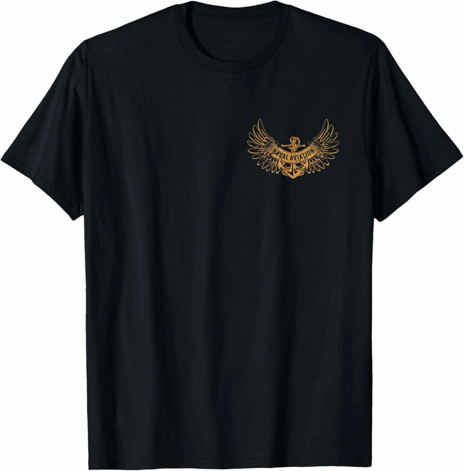Airdale Sailor Naval Aviation Distressed on Front and Back T-Shirt