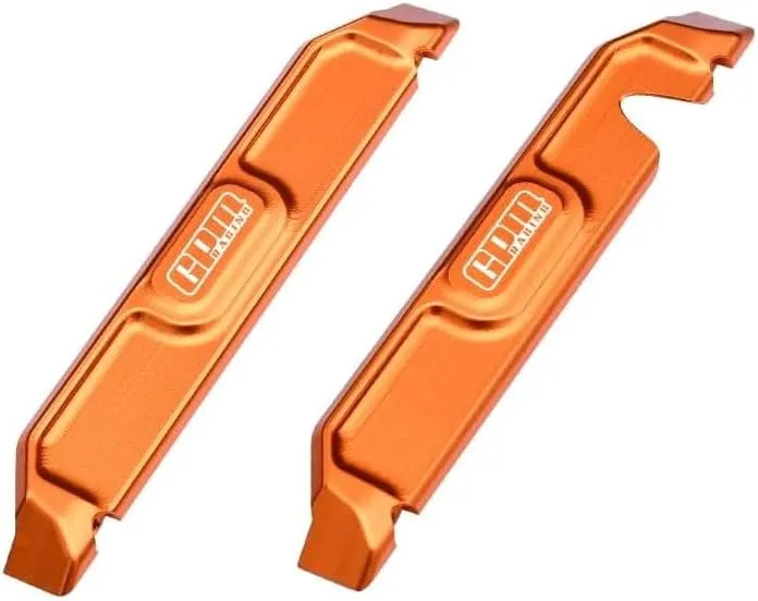 Aluminum 7075 Alloy Chassis Nerf Bars for Traxxas 1:16 Mini Maxx 4WD 107154-1 / Mini XRT VXL-3S 108076-1 Monster Truck Upgrades - Orange