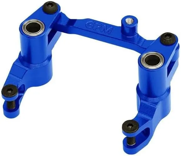 Aluminum 7075 Alloy Front Bellcrank Steering Assembly for Traxxas 1:16 Mini Maxx 4WD 107154-1 / Mini XRT VXL-3S 108076-1 Monster Truck Upgrades - Blue