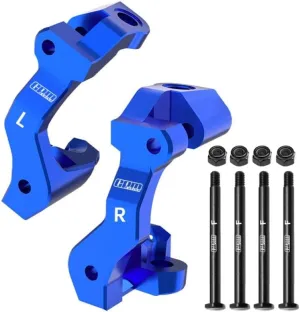 Aluminum 7075 Alloy Front Caster Blocks C-Hubs for Traxxas 1:16 Mini Maxx 4WD 107154-1 / Mini XRT VXL-3S 108076-1 Monster Truck Upgrades - Blue