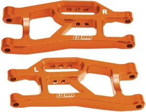 Aluminum 7075 Alloy Front Lower Suspension Arms for Traxxas 1/16 Mini Maxx 4WD RTR Brushless Monster Truck 107154-1 Upgrades - Orange
