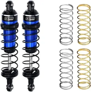 Aluminum 7075 Alloy Front Or Rear Adjustable Spring Shock 87mm for Traxxas 1:16 Mini Maxx 4WD 107154-1/1:10 Mini XRT VXL-3S 108076-1 Monster Truck Upgrades - Blue