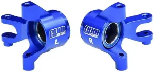 Aluminum 7075 Alloy Front Steering Blocks with Oversize Bearing for Traxxas 1:16 Mini Maxx 4WD 107154-1 / Mini XRT VXL-3S 108076-1 Monster Truck Upgrades - Blue