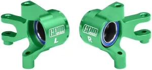 Aluminum 7075 Alloy Front Steering Blocks with Oversize Bearing for Traxxas 1:16 Mini Maxx 4WD 107154-1 / Mini XRT VXL-3S 108076-1 Monster Truck Upgrades - Green