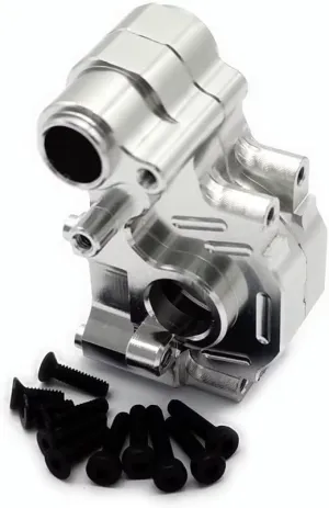 Aluminum Rear Transmission Case Gear Box for Losi Mini-T 2.0 LOS212017 Silver
