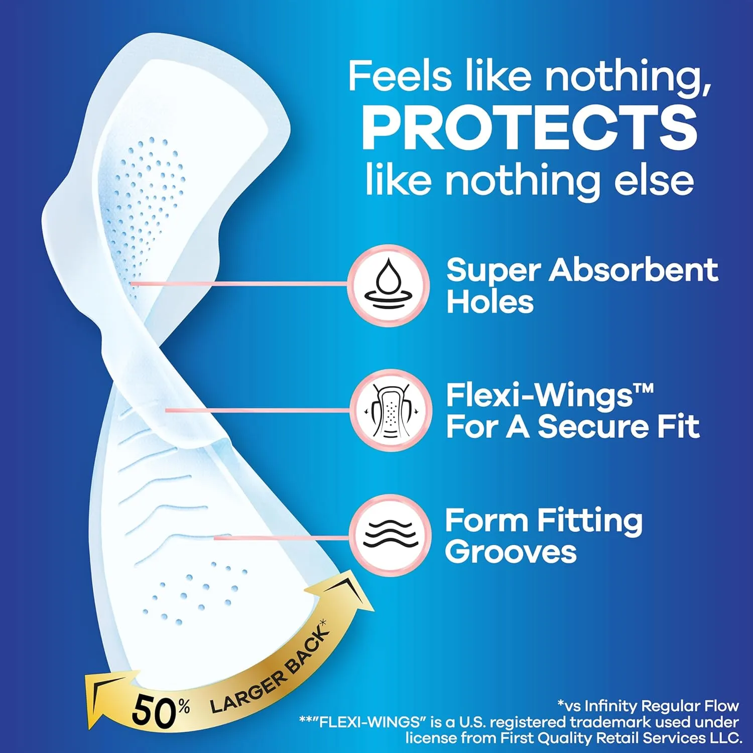 Always Infinity Feminine Pads for Women, Size 4 Overnight Absorbency, Multipack, with Flexfoam, with Wings, Unscented, 26 Count x 3 Packs (78 Count Total)