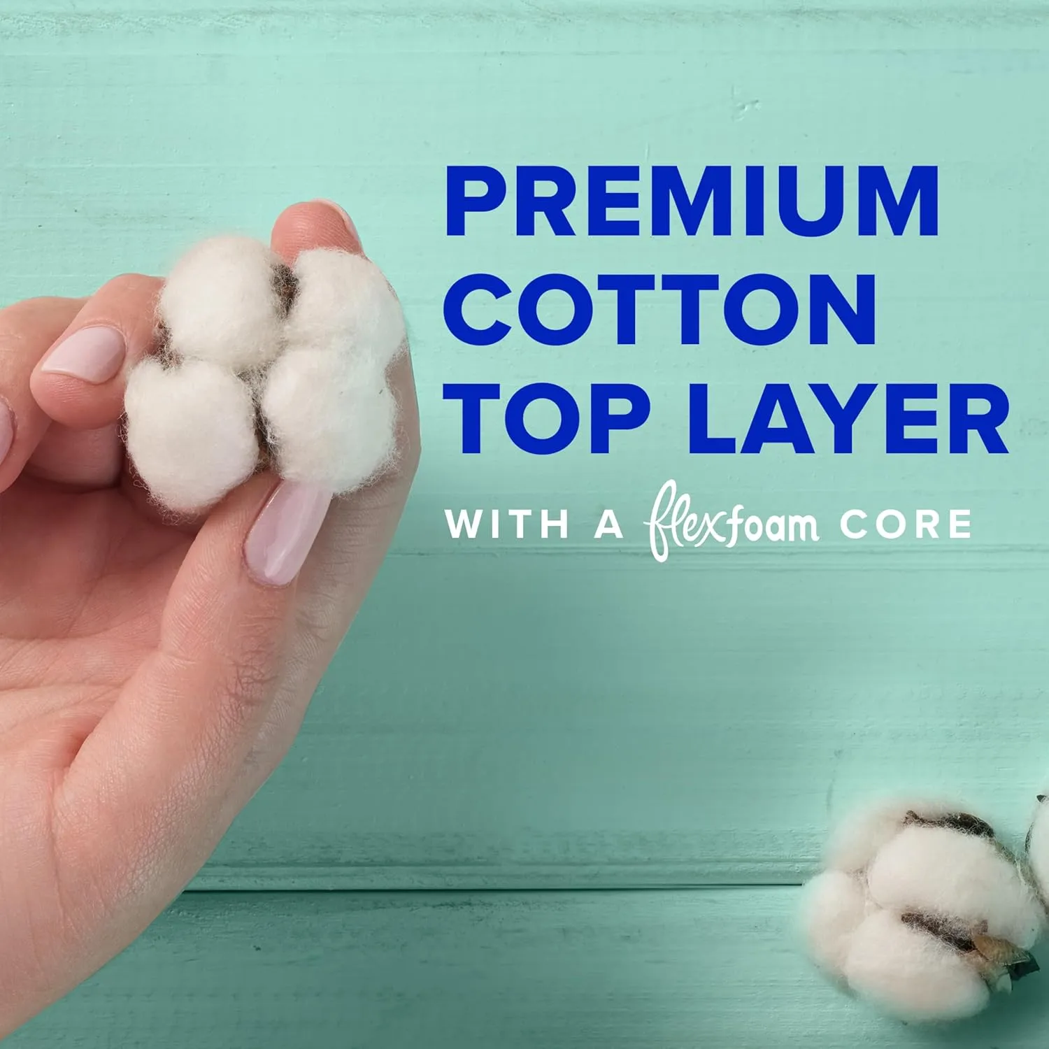 Always Pure Cotton, Feminine Pads for Women, Size 4 Overnight Absorbency, Multipack, with Flexfoam, with Wings, Unscented, 20 Count x 3 Packs (60 Count Total)
