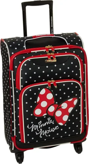 American Tourister Disney Softside Luggage with Spinner Wheels, Minnie Mouse Red Bow, 21-Inch