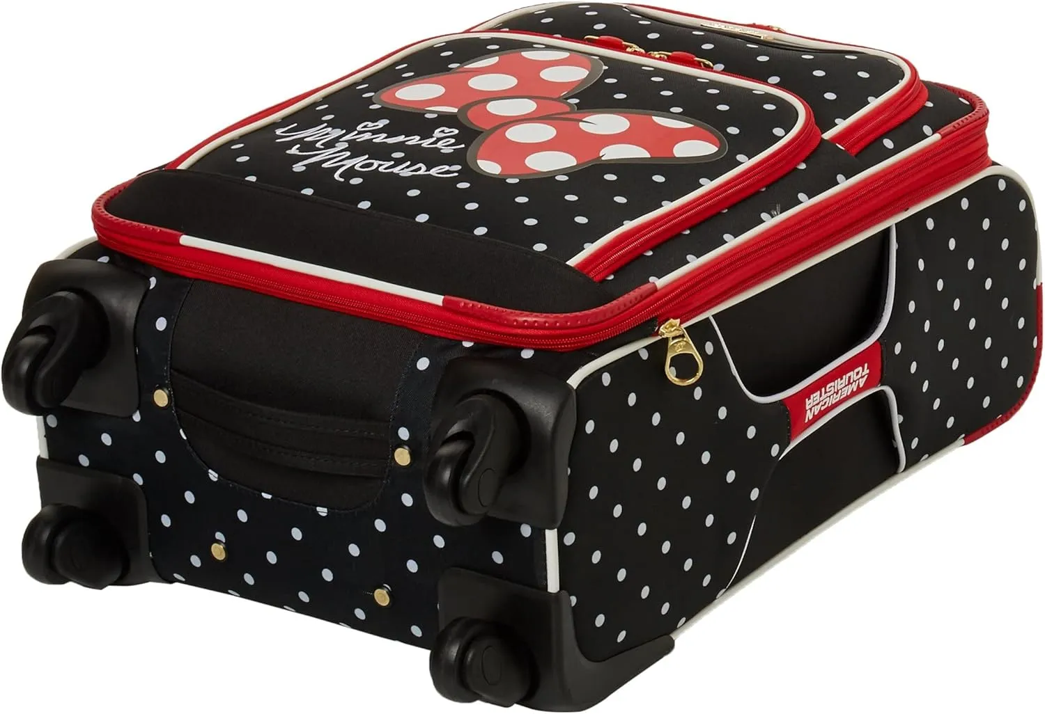 American Tourister Disney Softside Luggage with Spinner Wheels, Minnie Mouse Red Bow, 21-Inch