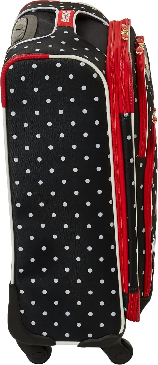 American Tourister Disney Softside Luggage with Spinner Wheels, Minnie Mouse Red Bow, 21-Inch