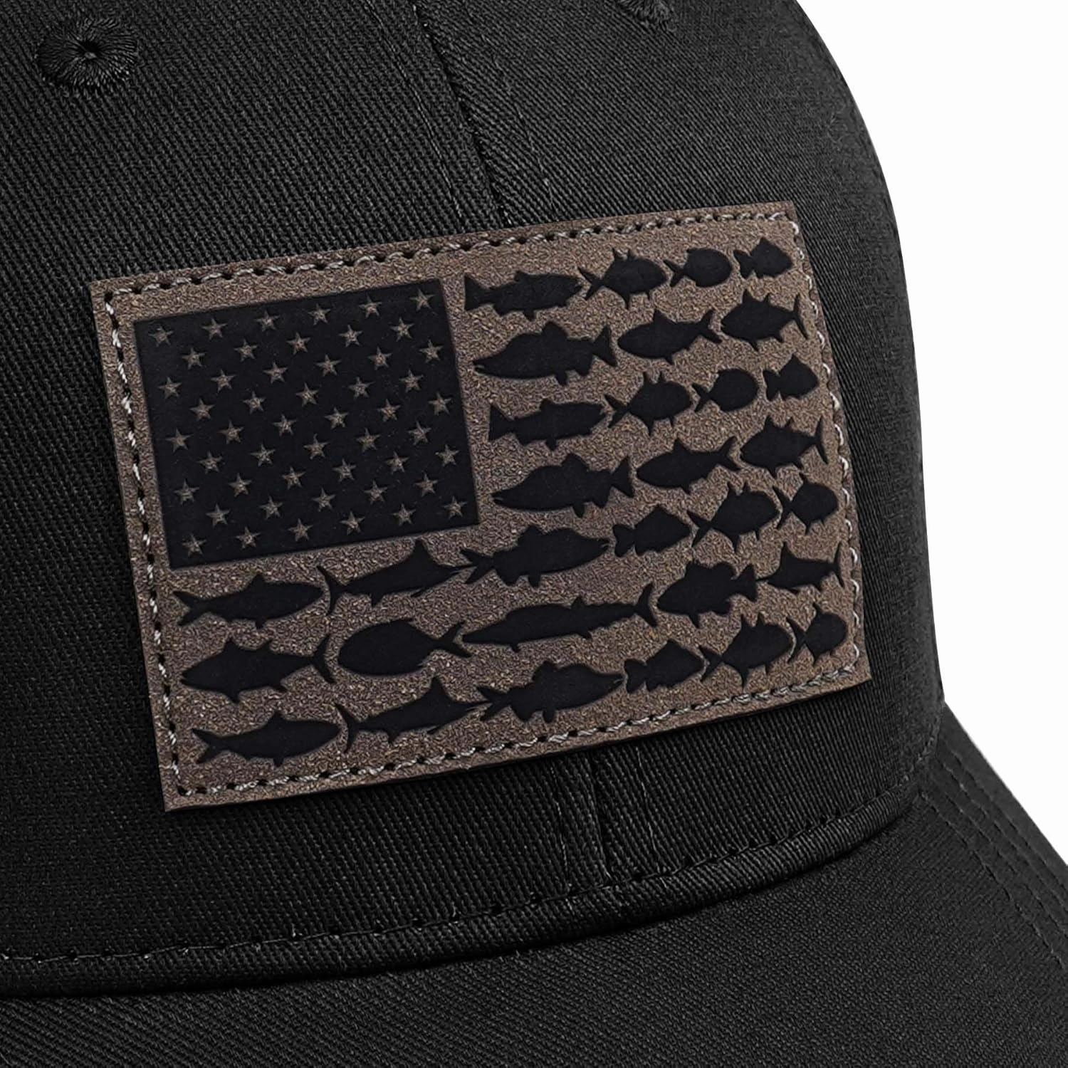 American Fish Flag Trucker Hats - Fishing Gifts for Men - Outdoor Snapback Fishing Hats Perfect for Camping and Daily Use