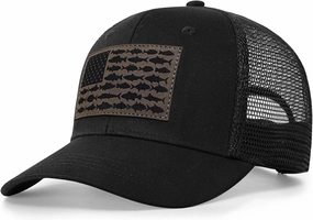 American Fish Flag Trucker Hats - Fishing Gifts for Men - Outdoor Snapback Fishing Hats Perfect for Camping and Daily Use