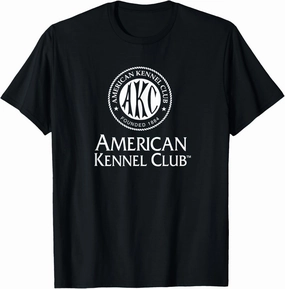 AMERICAN KENNEL CLUB Unisex-Adults Black Dog Logo T-Shirt