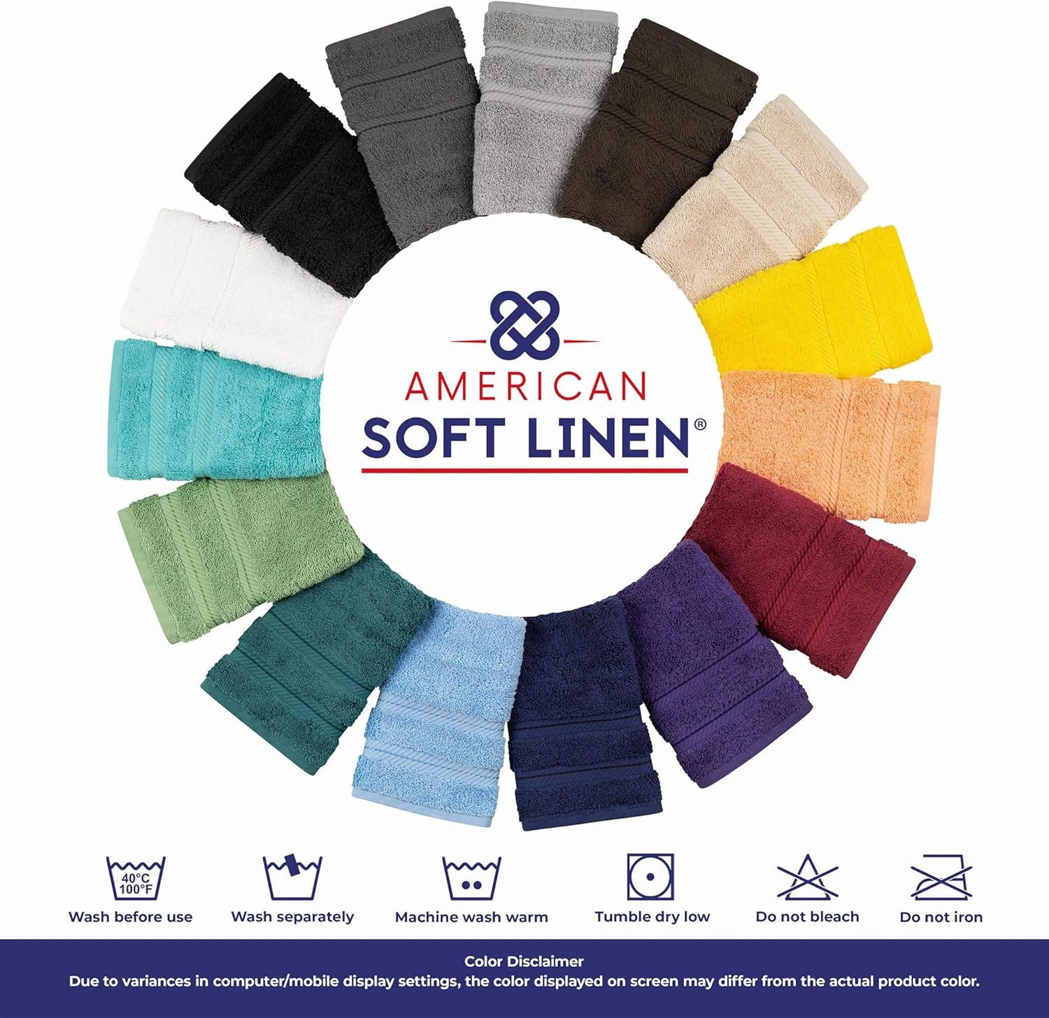 American Soft Linen Premium 3 Piece Towel Set, 1 Bath Towel 1 Hand Towel 1 Washcloth, 600 GSM 100% Cotton Turkish Towels for Bathroom, Dark Gray Towel Set