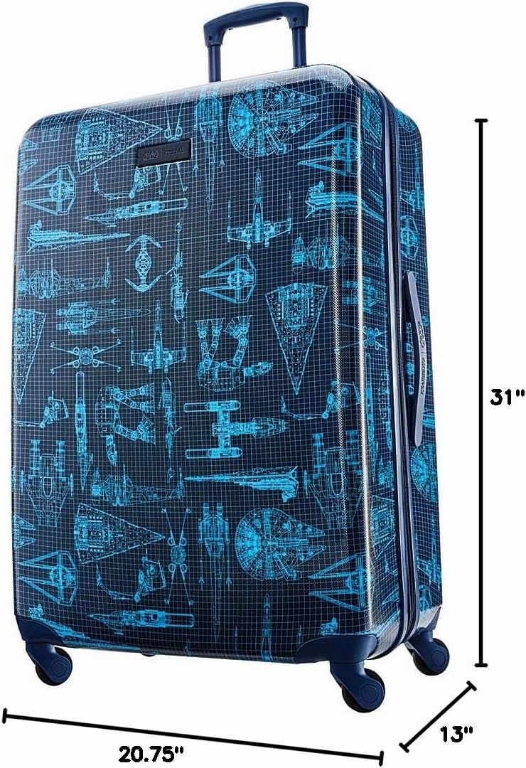 American Tourister Star Wars Hardside Spinner Wheel Luggage, Intergalactic, Checked-Large 28-Inch