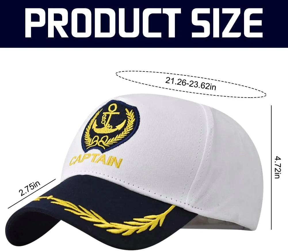 Anchor Embroidered Captain Hat Skipper Boating Baseball Caps Adjustable Nautical Yacht Navy Marine Sailor Trucker Hat