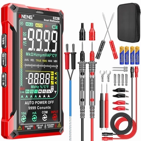 ANENG Digital Multimeter Tester TRMS 9999Counts Smart Auto-Ranging Anti-Burning Ohm Amp Voltmeter with NCV,DC/AC Current,Voltage,Resistance Diodes,Continuity,Capacitance,Temperature