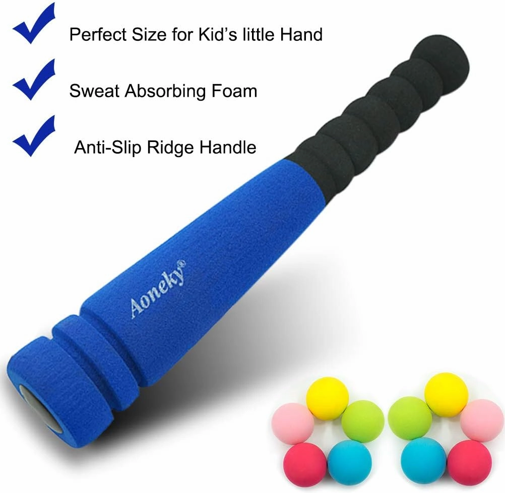 Aoneky Mini Foam Baseball Bat and Ball for Toddler, 11.8 inch