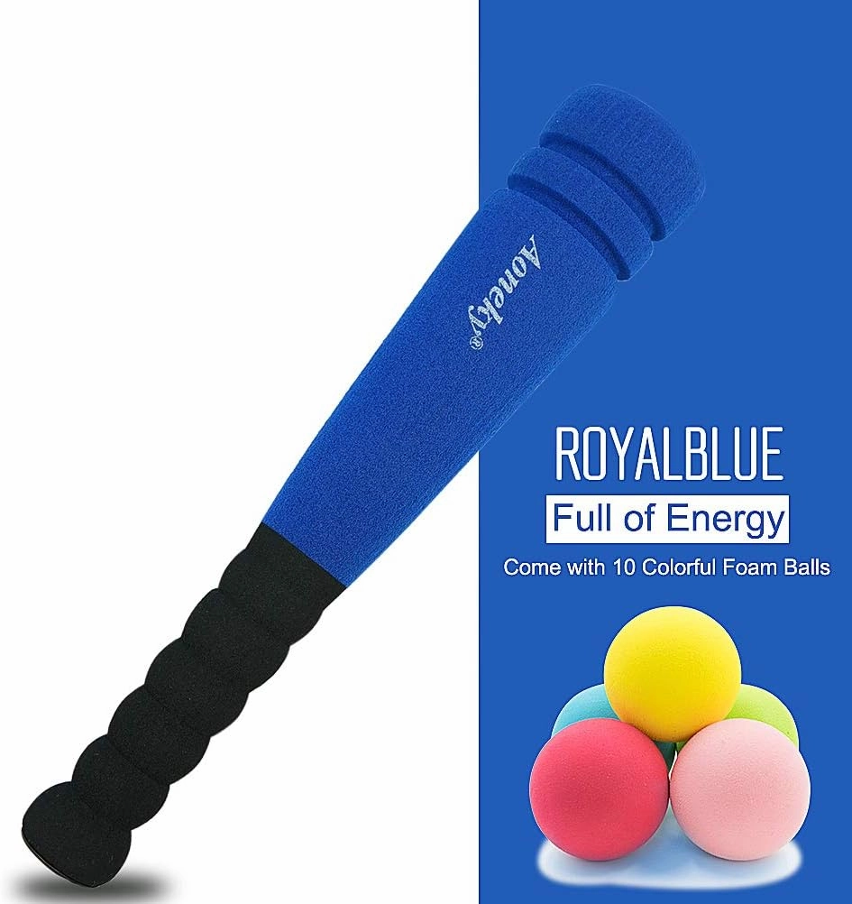 Aoneky Mini Foam Baseball Bat and Ball for Toddler, 11.8 inch