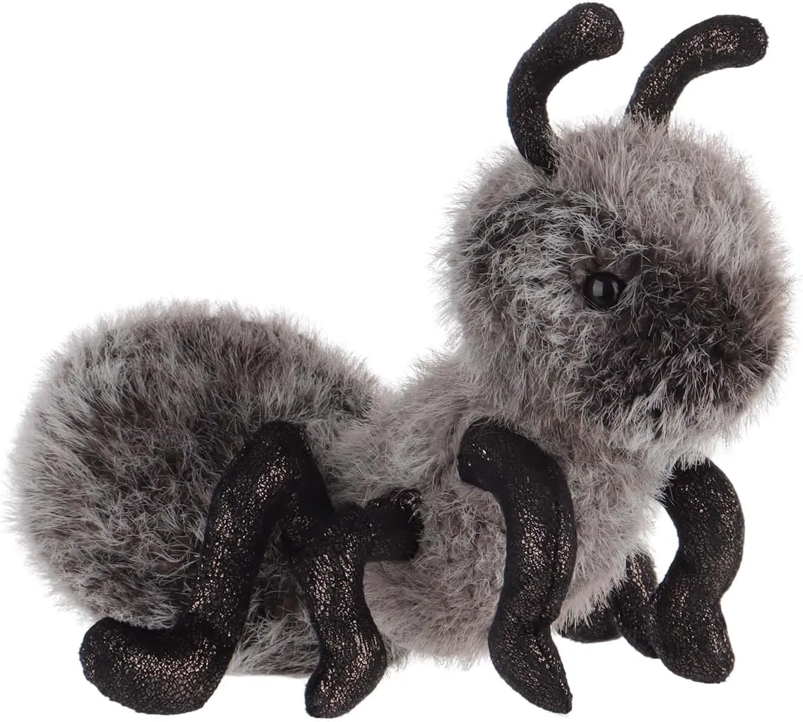 Apricot Lamb Ant Plush Stuffed Animals for Kids, Soft Cute Insect Plush Toys for Baby Girl and Boy, Fluffy Ant Black