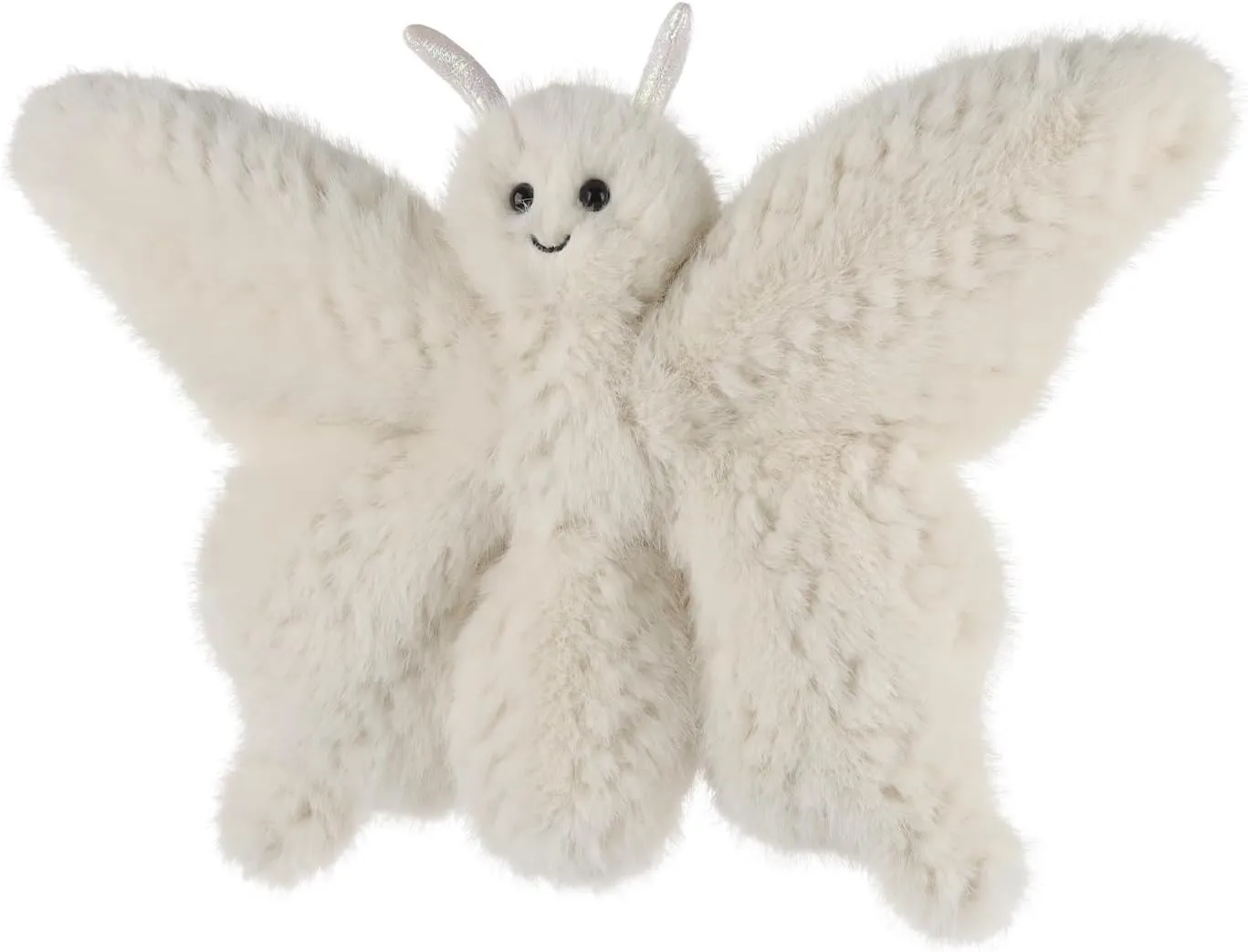 Apricot Lamb Butterfly Plush Stuffed Animals for Kids, Soft Cute Plushies Toys for Baby Girl and Boy, Fluffy Butterfly White