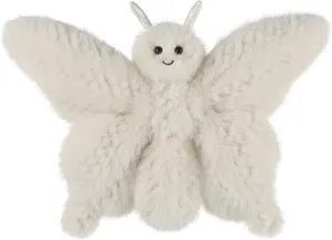 Apricot Lamb Butterfly Plush Stuffed Animals for Kids, Soft Cute Plushies Toys for Baby Girl and Boy, Fluffy Butterfly White