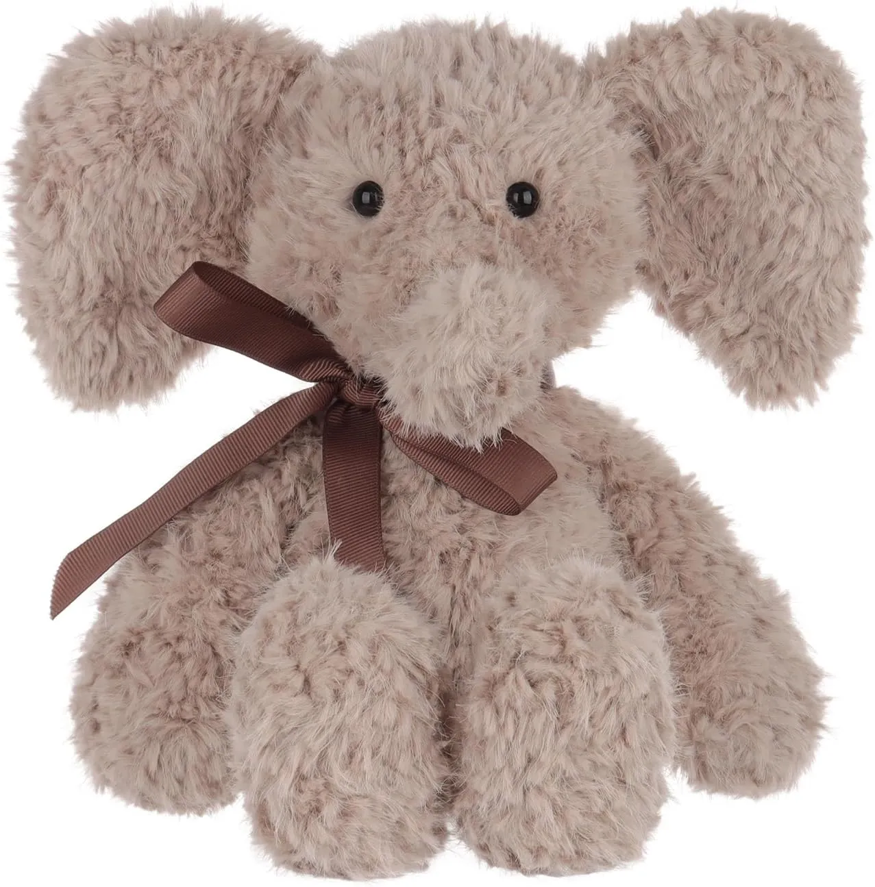 Apricot Lamb Fluffy Elephant Plush Stuffed Animals for Kids, Soft Cute Plushies Toys for Baby Girl and Boy, Fluffy Fluffy Elephant