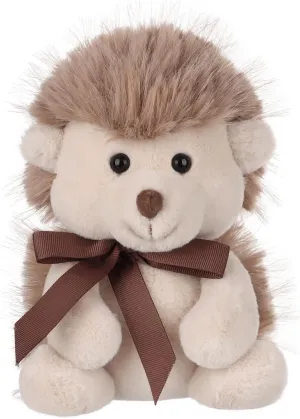 Apricot Lamb Gentleman Hedgehog Plush Stuffed Animals for Kids, Soft Cute Plush Toys for Baby Girl and Boy, Fluffy Gentleman Hedgehog Brown 7.5 Inches