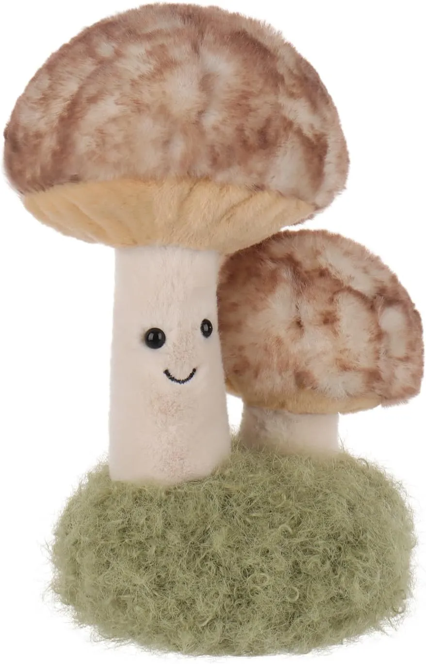 Apricot Lamb Mushroom Plant Plush Stuffed Animals for Kids, Soft Cute Plush Toys for Baby Girl and Boy, Fluffy Mushroom Plant Brown 7.9 Inches