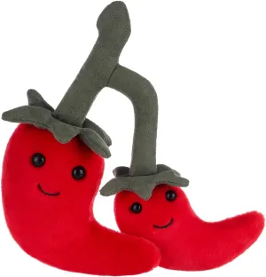 Apricot Lamb Passionate Chili Stuffed Animals for Kids, Soft Cute Plush Toys for Baby Girl and Boy, Fluffy Passionate Chili 7.5 Inches