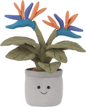 Apricot Lamb Potted Bird of Paradise Plant Plush Stuffed Animals for Kids, Soft Cute Plush Toys for Baby Girl and Boy, Fluffy Potted Bird of Paradise Plant Green 13.8 Inches