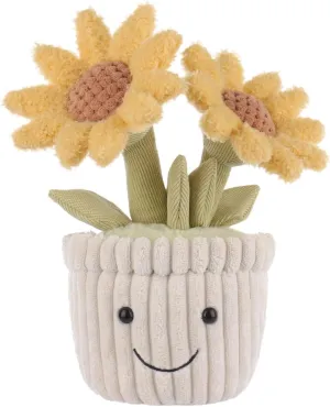 Apricot Lamb Potted Sunflower Stuffed Animals for Kids, Soft Cute Plush Toys for Baby Girl and Boy, Fluffy Potted Sunflower