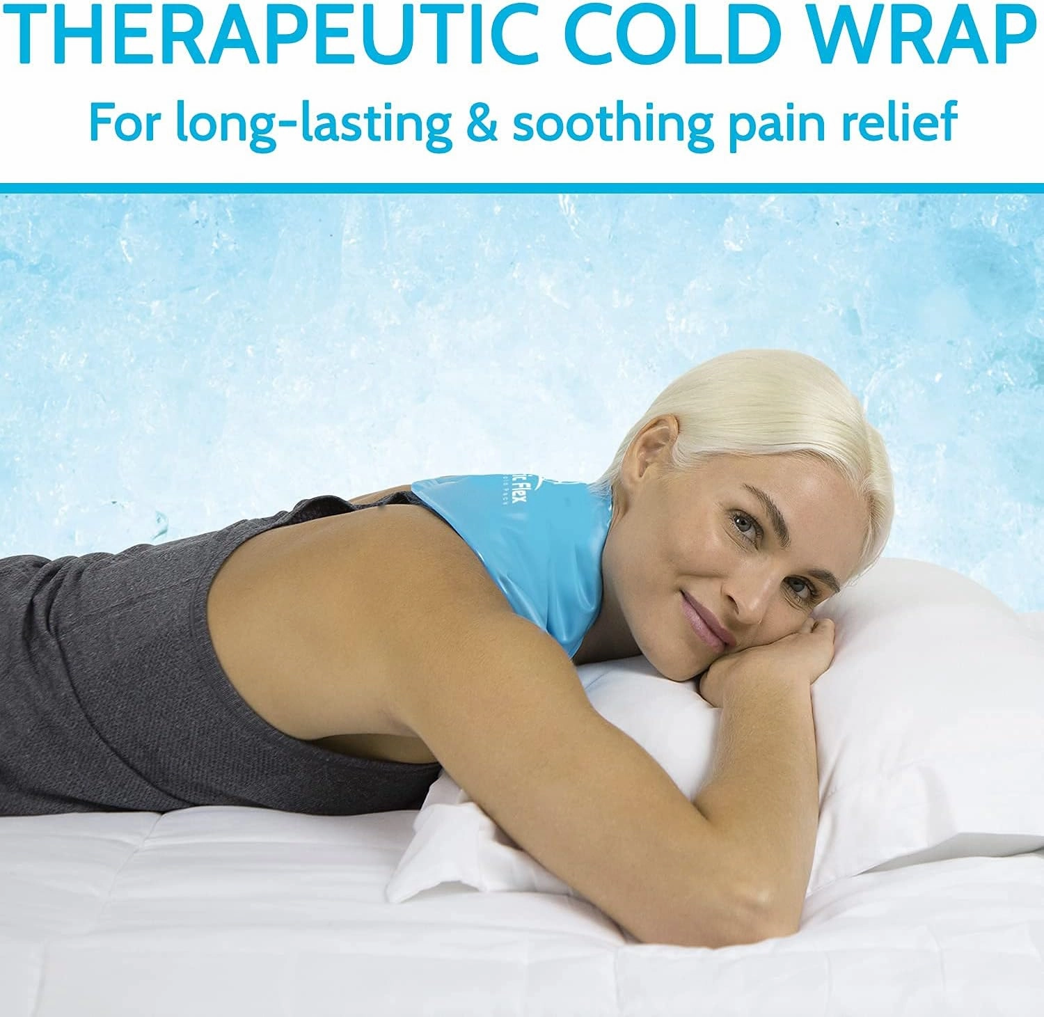 Arctic Flex Neck Ice Pack (2 Pack) Cold Compress Shoulder Therapy Wrap - Cool Reusable Medical Freezer Gel Pad for Swelling, Injuries, Headache, Cooler (Large)